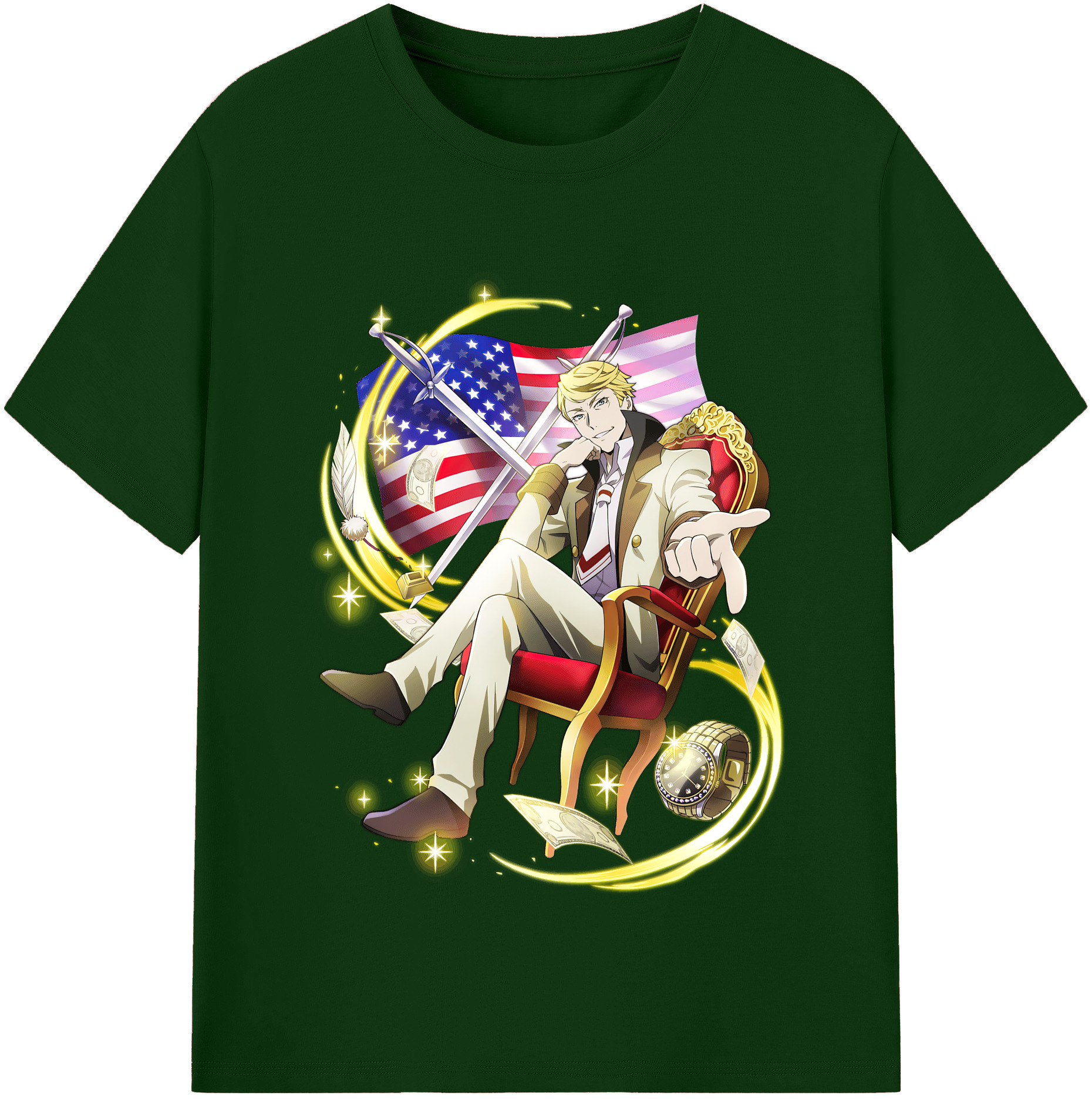 （画像用） 文豪ストレイドッグス Bungo Stray Dogs 綿100％半袖Tシャツ（フロントプリント）